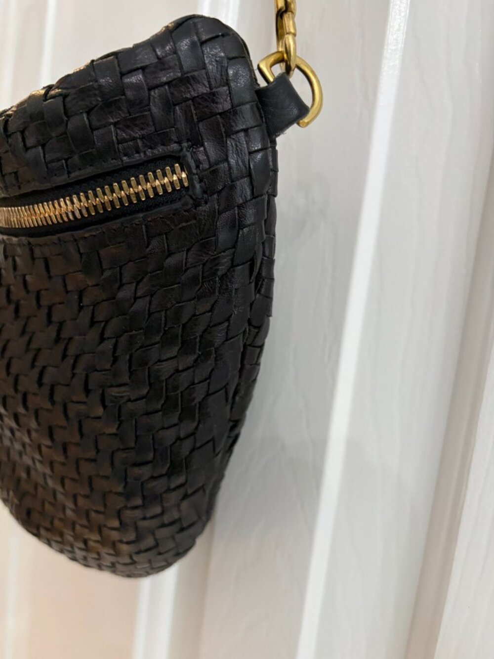Clare V. Black Woven Zig Zag Grande Fanny - Picture 9 of 14